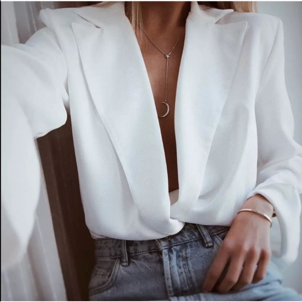 Zara Satin Bodysuit - Size L